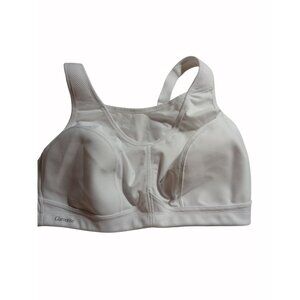 Glamorise Womens White High Impact Sports Bra CH991 Magic Lift Size 38D Wireless